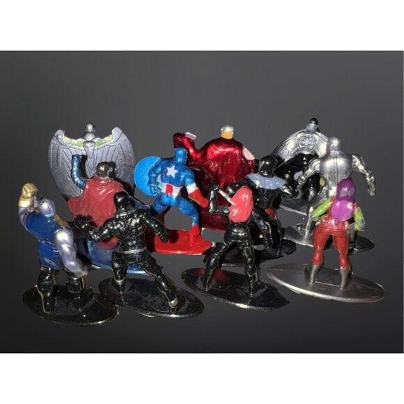 Marvel Lot of 11 Metal Figures by JADA Toys Nano B1 - Picture 2 of 2